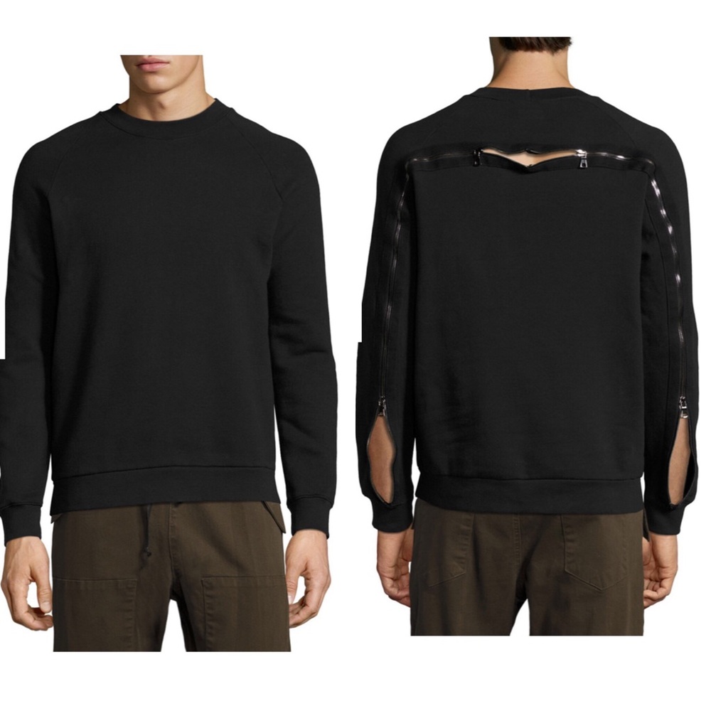 NWT Hudson Black Enzo Exposed Raglan Sweater XL